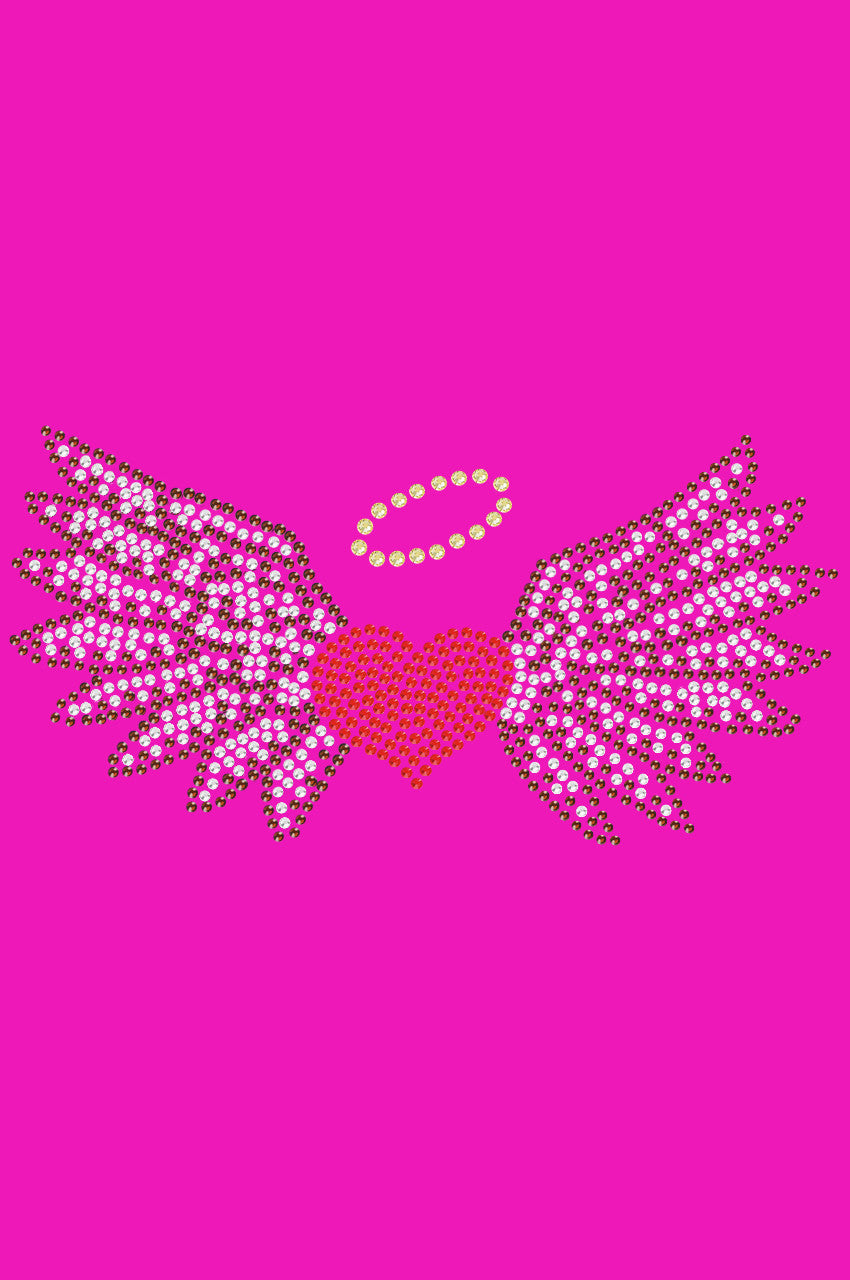 Heart with Wings & Halo - Womens T-shirt