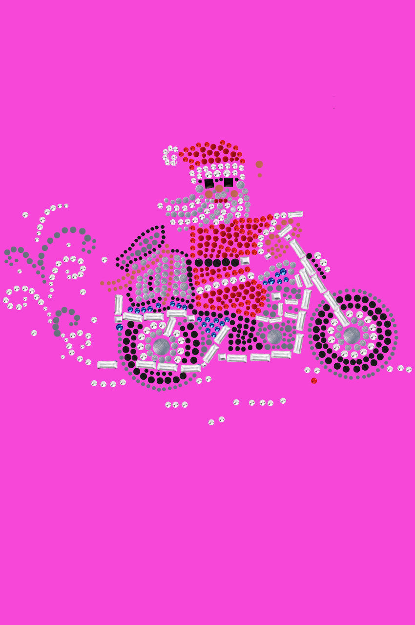Santa on Motorcycle - Womens Tee