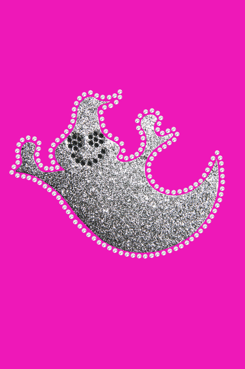 Silver Glitter Ghost - Womens T-shirt