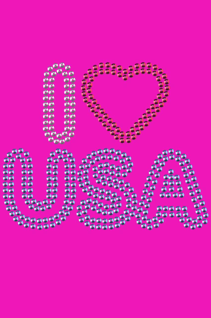 I Love USA 2- Womens T-shirt