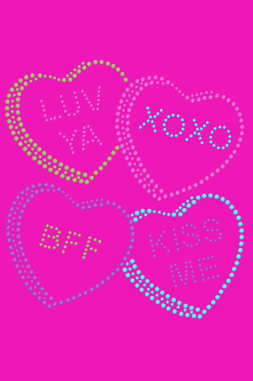 Candy Conversation Hearts 2 - Womens T-shirt