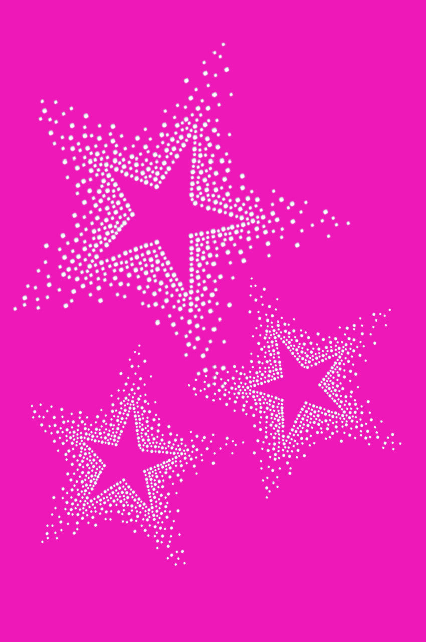 Three Stars (Clear Rhinestones) - Womens T-shirt