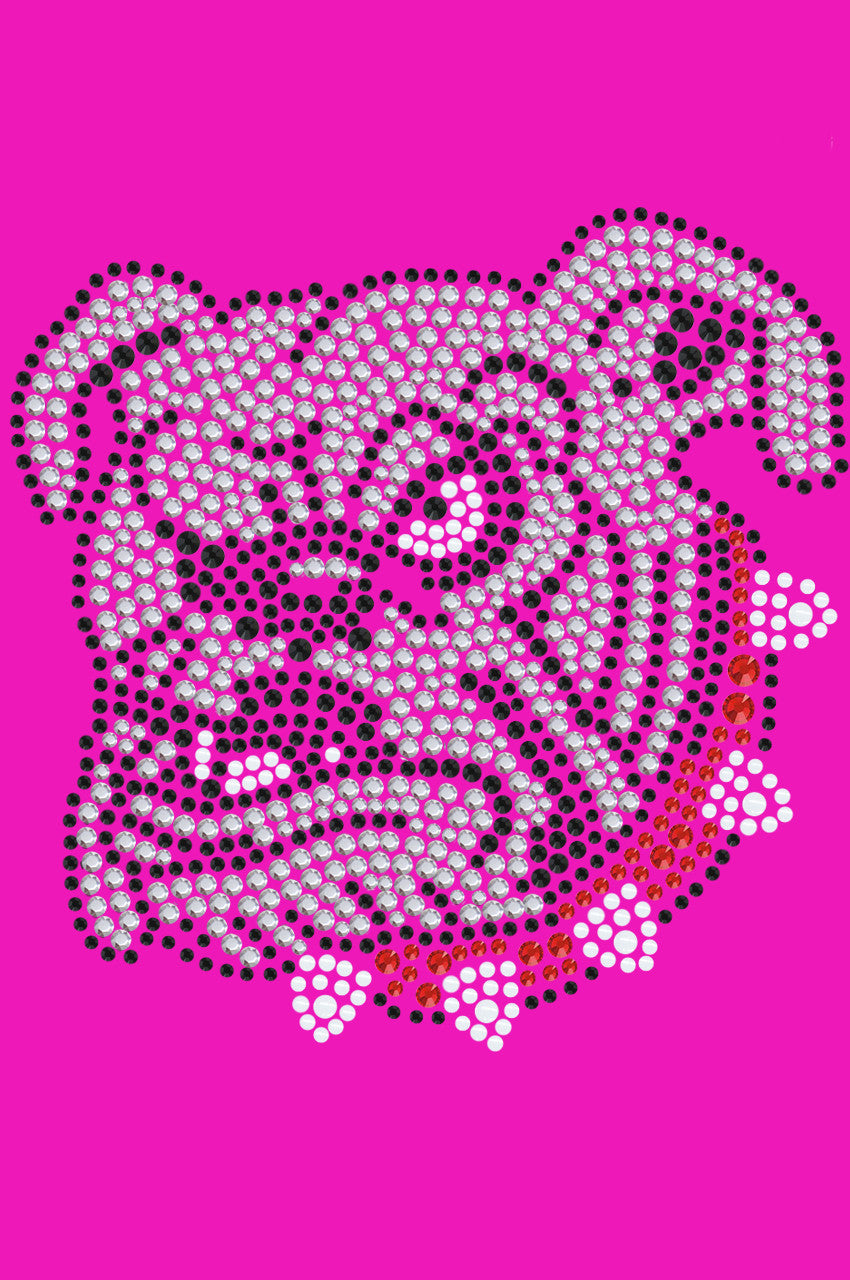 Bulldog Face (White) - bandana