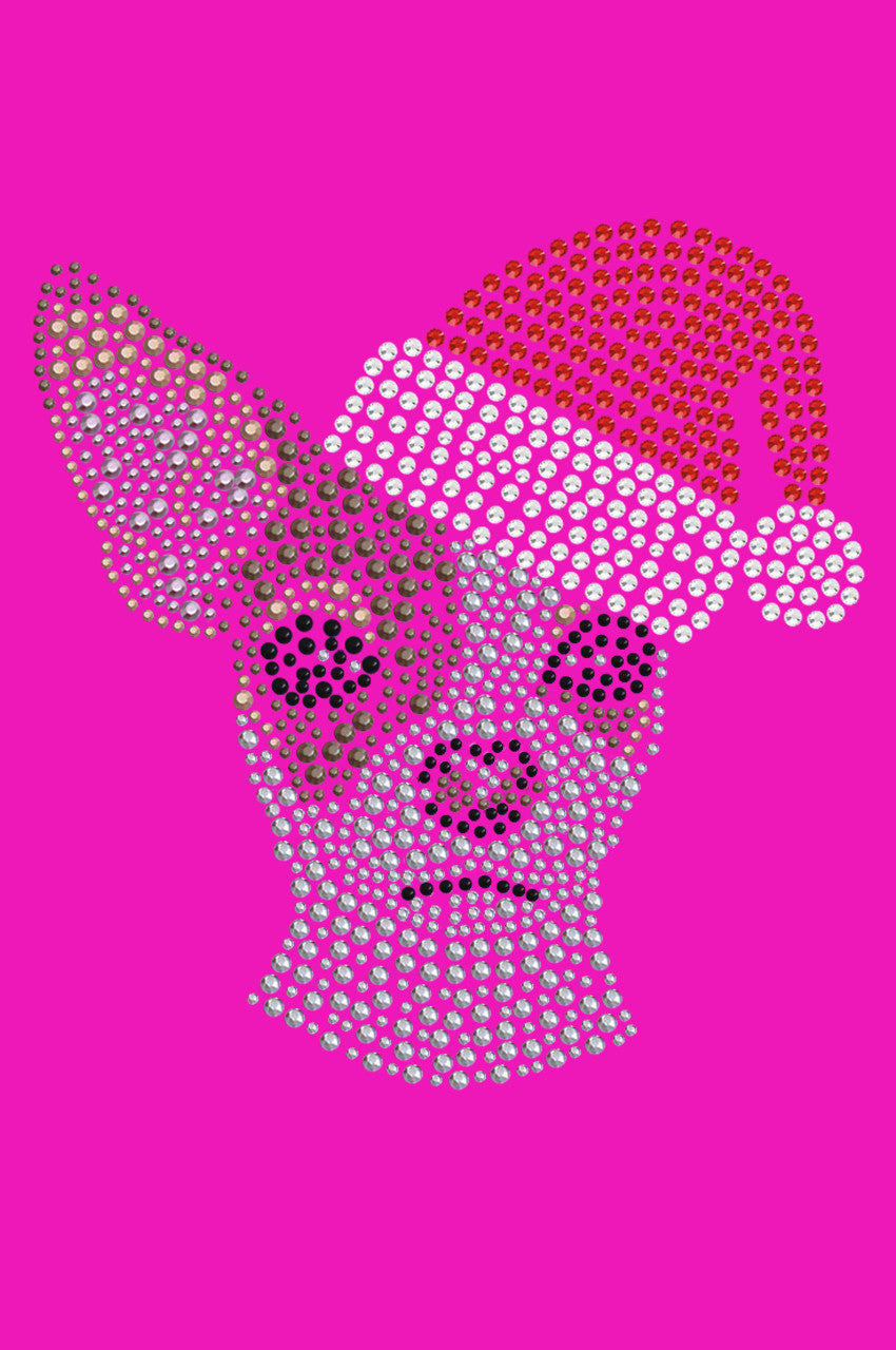 Chihuahua Face with Santa Hat - Bandana
