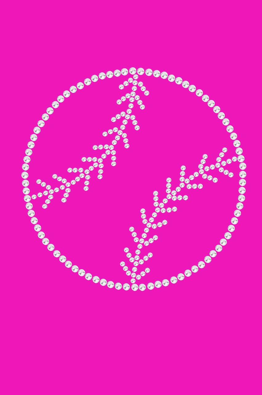 Baseball (Rhinestone Outline) - Womens Tee
