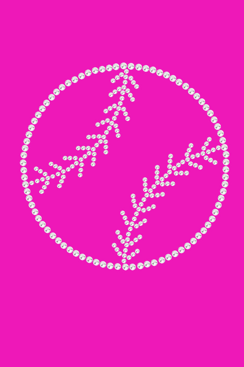 Baseball (Rhinestone Outline) - Women's Tee
