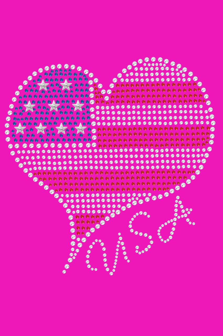 Patriotic American Heart 3 - Womens T-shirt
