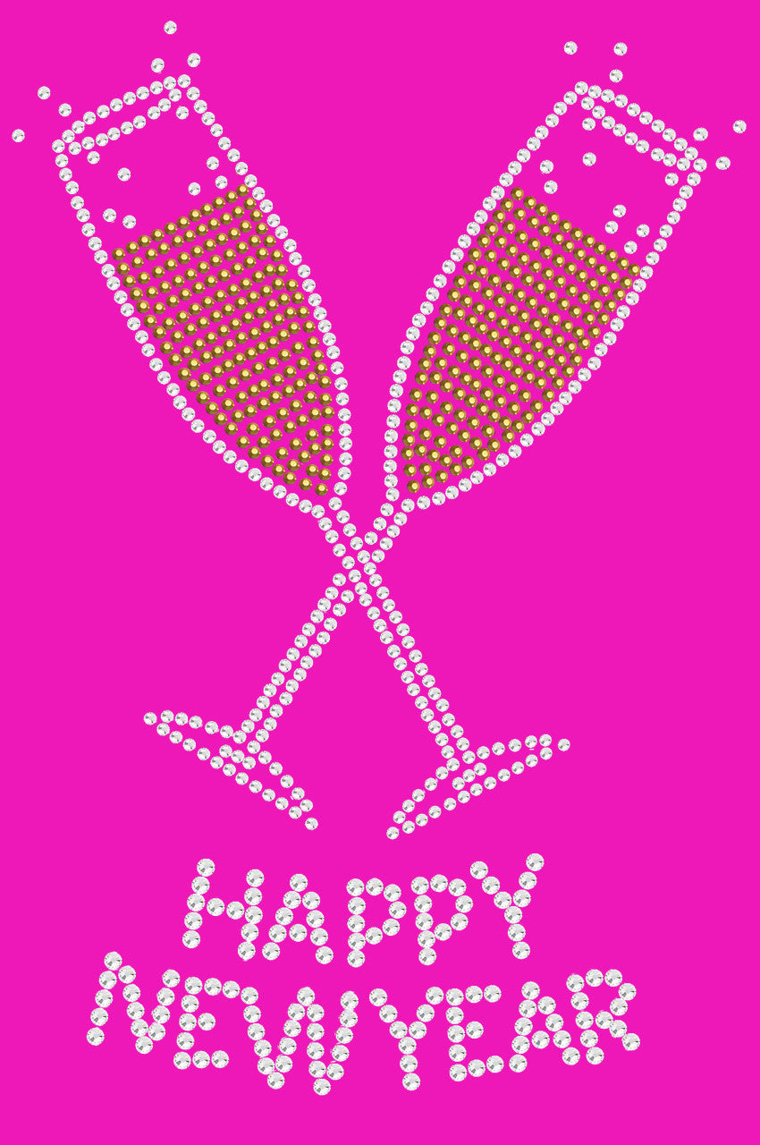 Happy New Year Champagne Glasses - Women's T-shirt