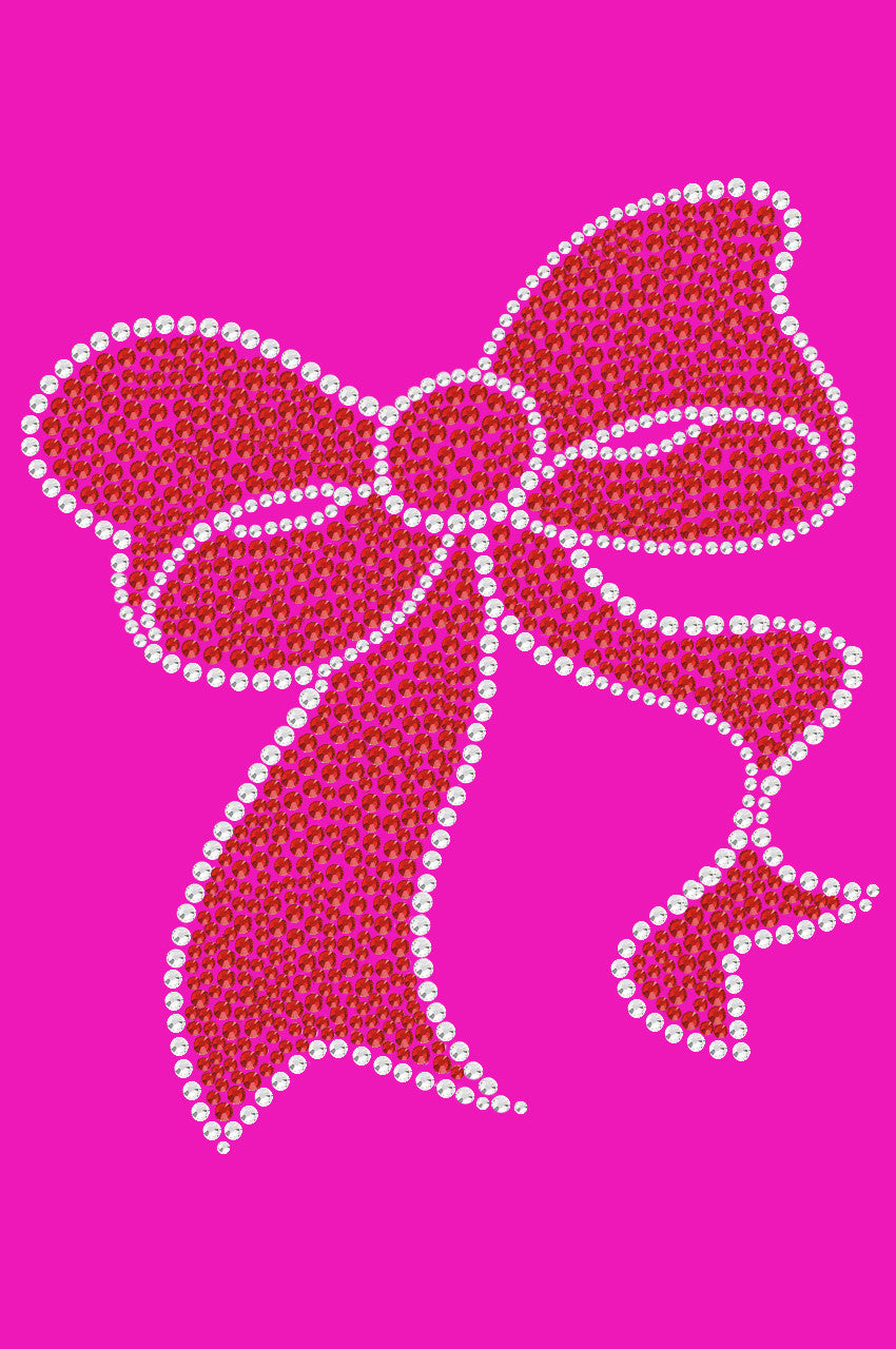 Red Rhinestone Bow - Women's Tee