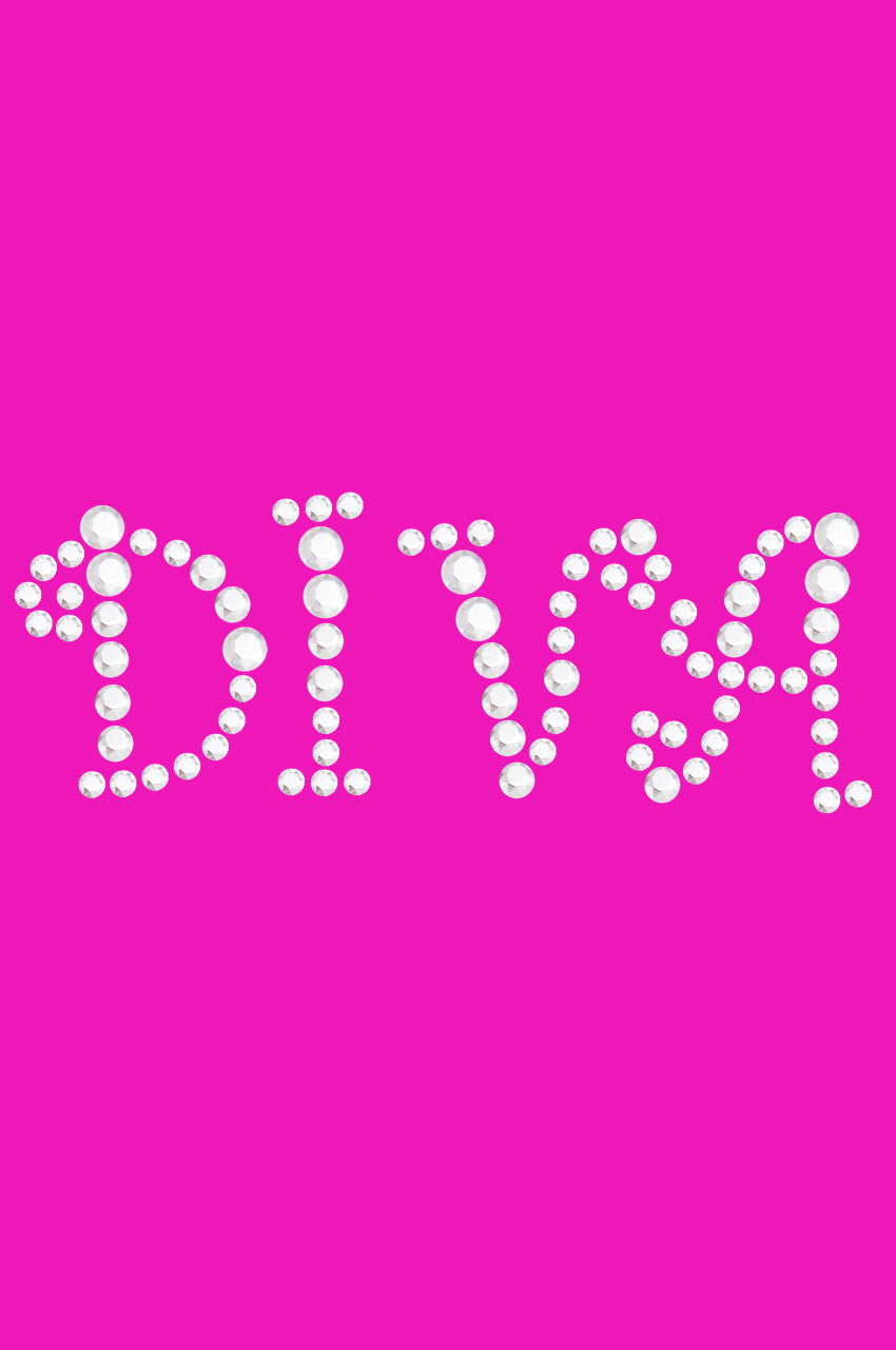 Diva (Silver Rhinestuds) - Womens T-shirt