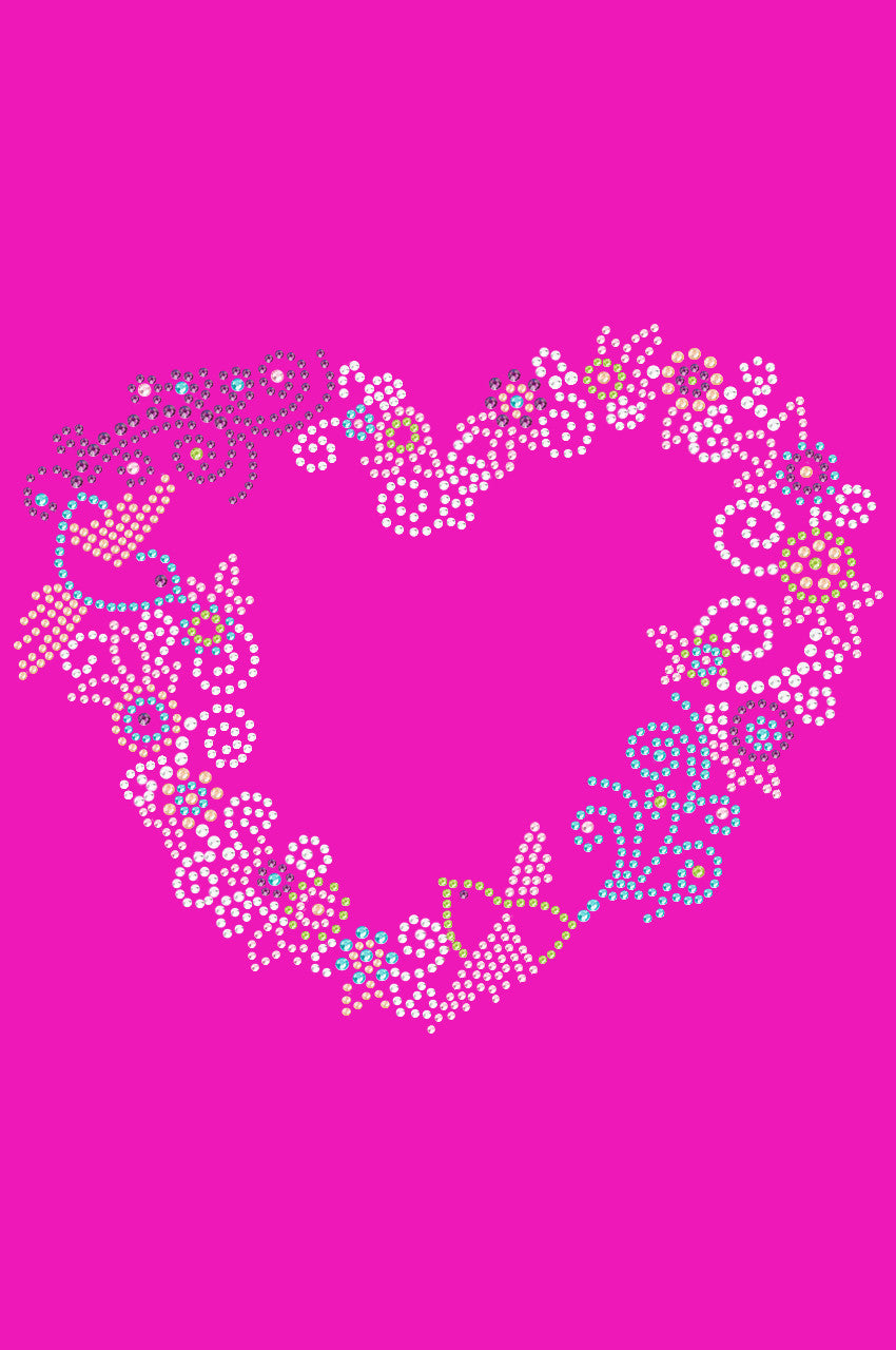 Spring Flower & Bird Heart - Womens T-shirt