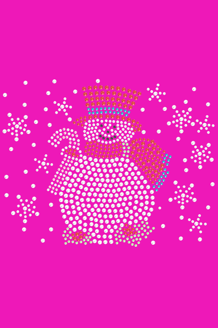 Snowman with Snowflakes - Womens T-shirt