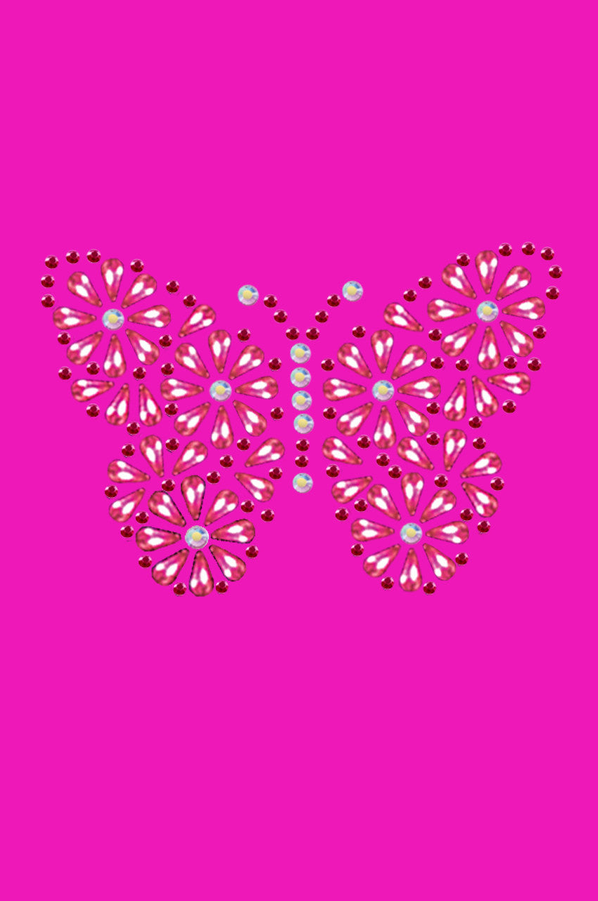 Pink Nailhead Butterfly - Women's T-shirt