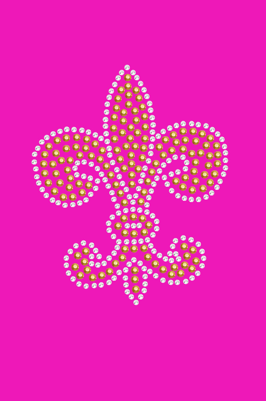 Fleur de Lis (Gold Rhinestuds) - Womens T-shirt