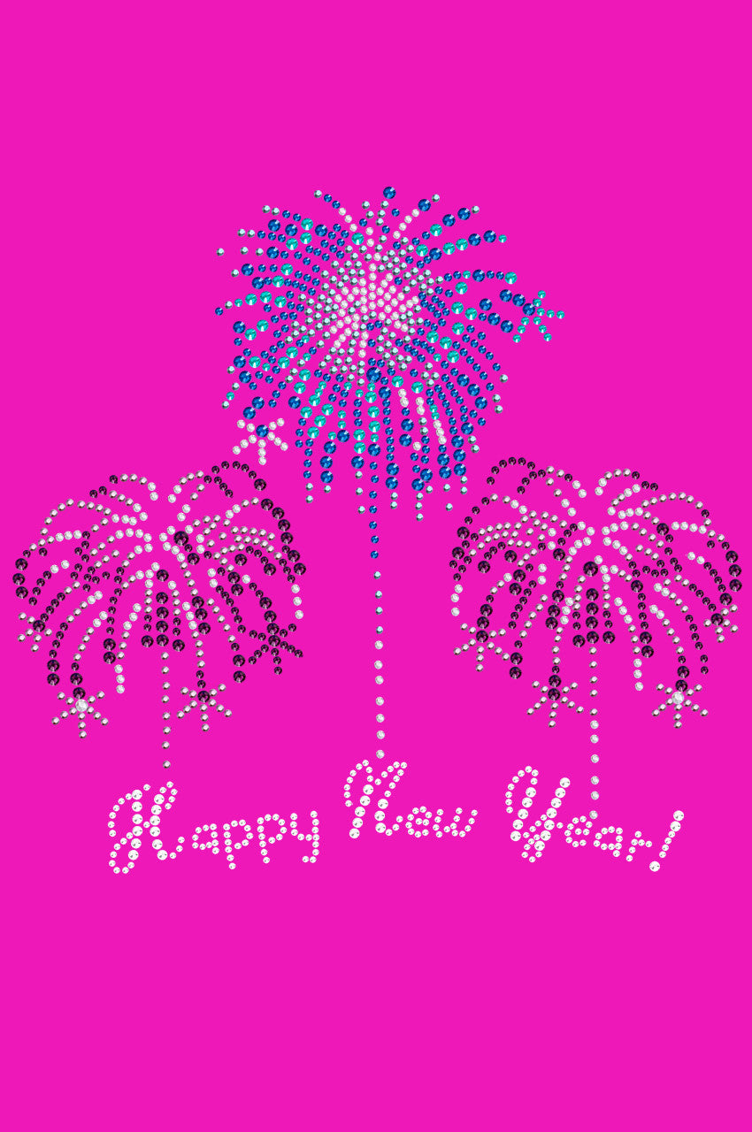 Happy New Year Fireworks - Womens T-shirt