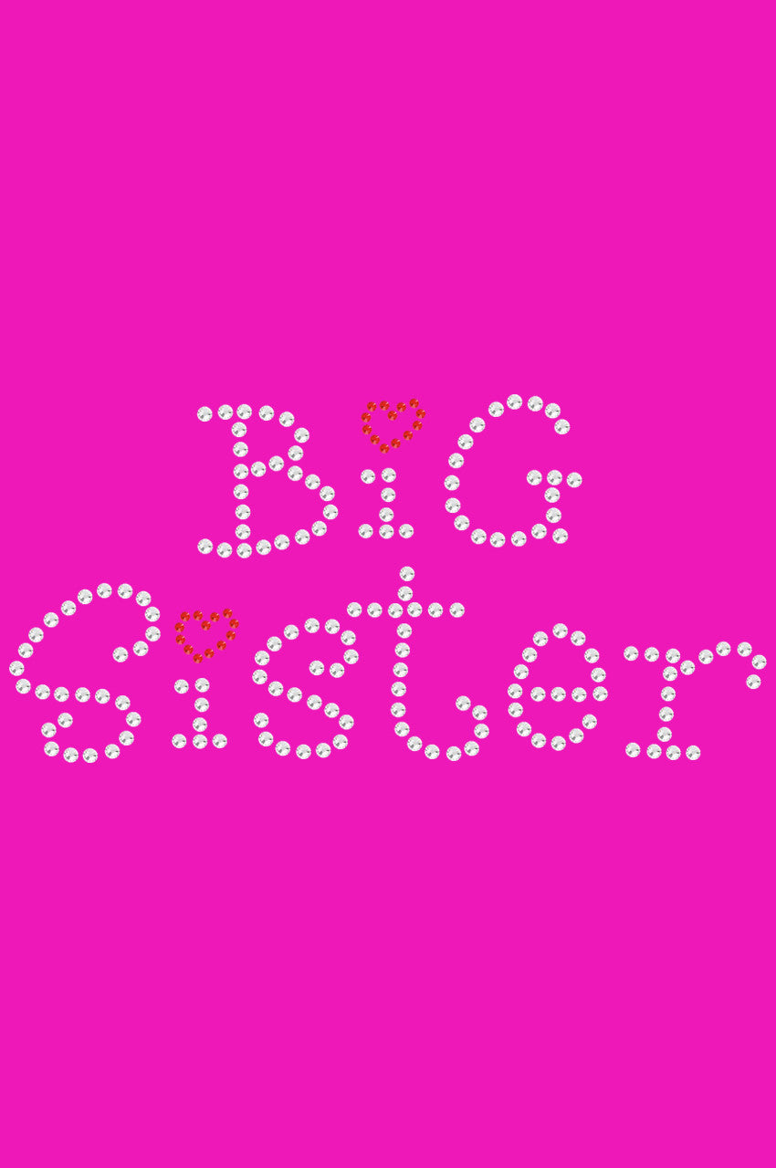 Big Sister with Red Heart - Womens T-shirt