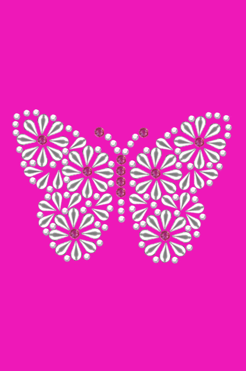 Silver Nailhead Butterfly - Womens T-shirt