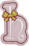 Curly Pink H - Patch