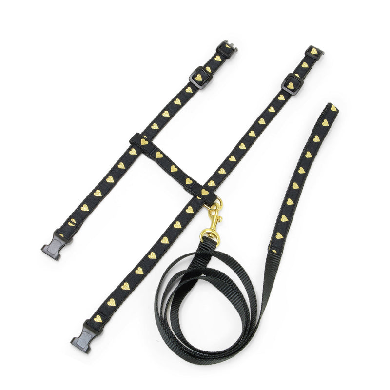 Heart of Gold Cat Harness Set