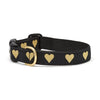 Up Country Heart of Gold Cast Brass Dog Collar