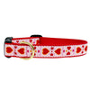 Up Country Heart to Heart Narrow Cast Brass Dog Collar