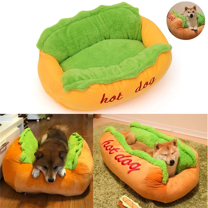 Hot Dog Shaped Pet Bed