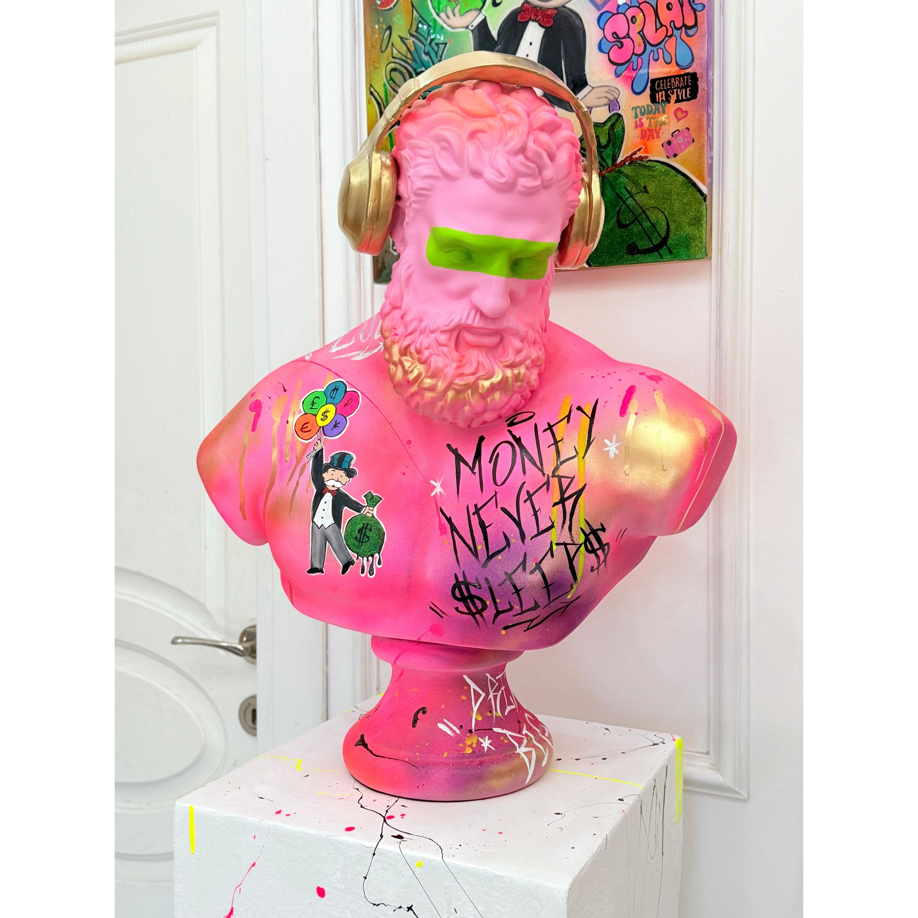 DJ Hercules Sculpture - XL Alec Monopoly Edition Red Designer-Inspired Decor Sculpture image 3 - HT Animal Supply