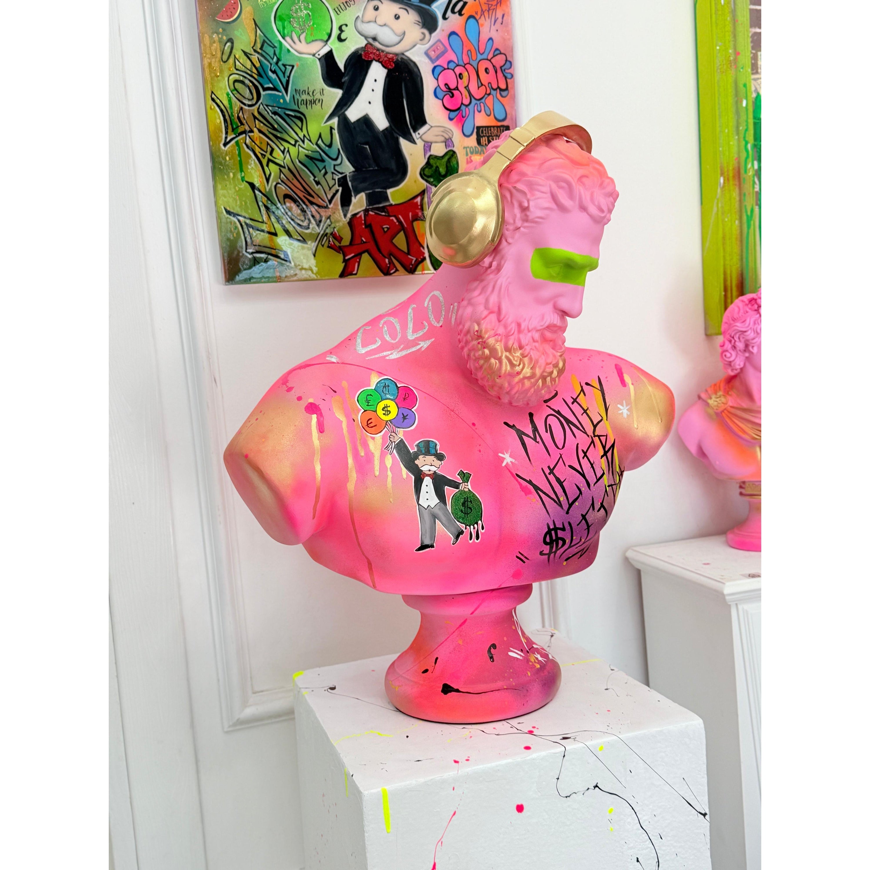 DJ Hercules Sculpture - XL Alec Monopoly Edition Red Designer-Inspired Decor Sculpture image 4 - HT Animal Supply
