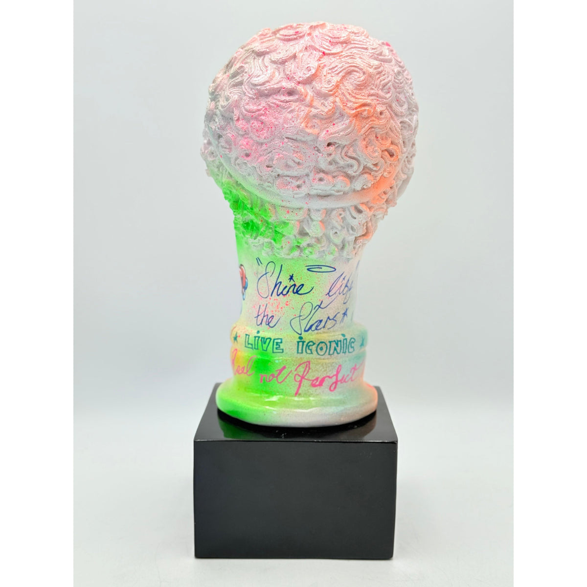 And Iconic Hermes Bust Neon Graffiti Style