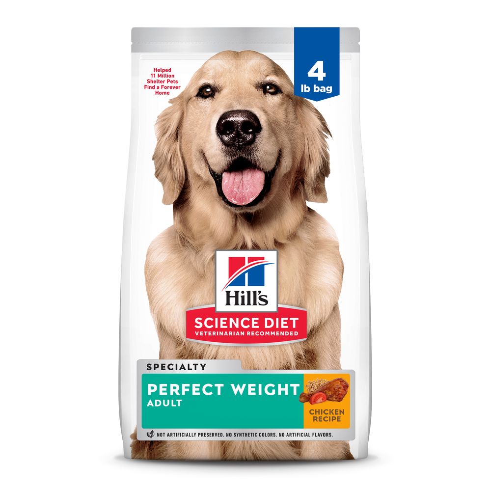 Hills Science Diet Adult Perfect Weight Chicken Recipe Dry Dog Food Bag