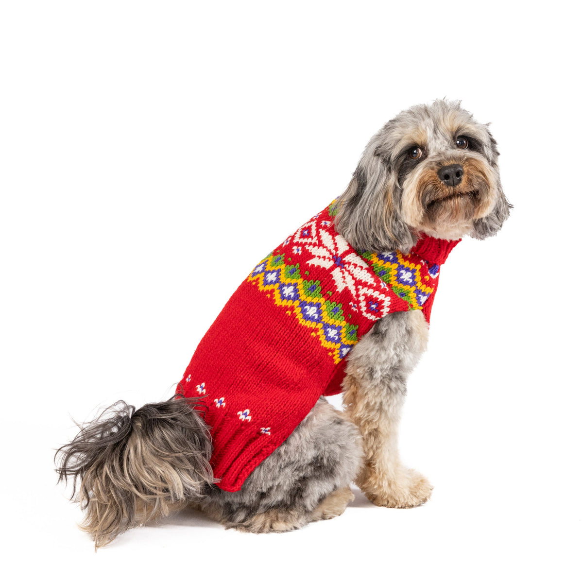 Chilly Dog Jolly Red Wool Dog Sweater