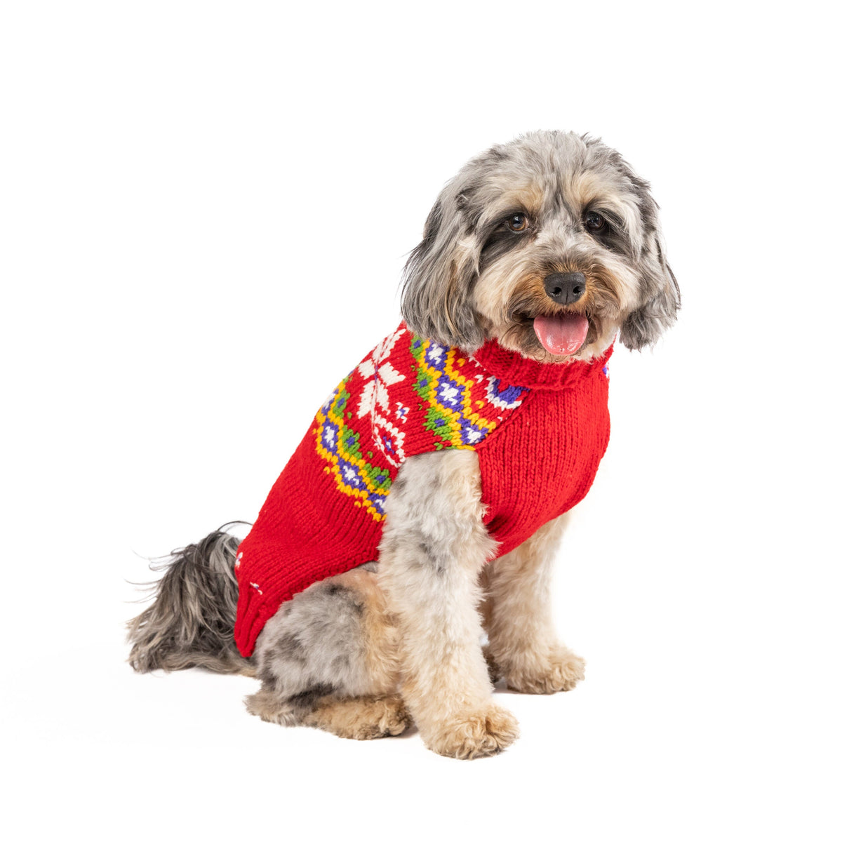 Chilly Dog Jolly Red Wool Dog Sweater