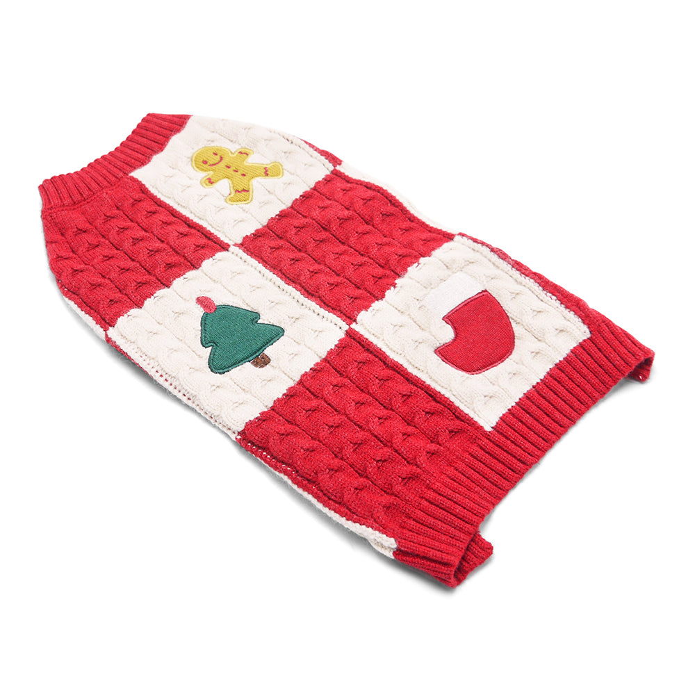 DOGO Holiday Appliques Dog Sweater