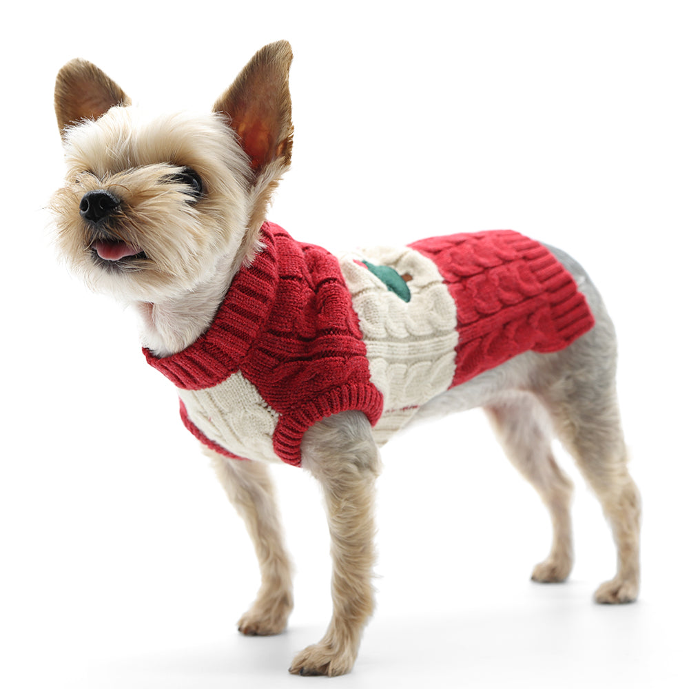 DOGO Holiday Appliques Dog Sweater