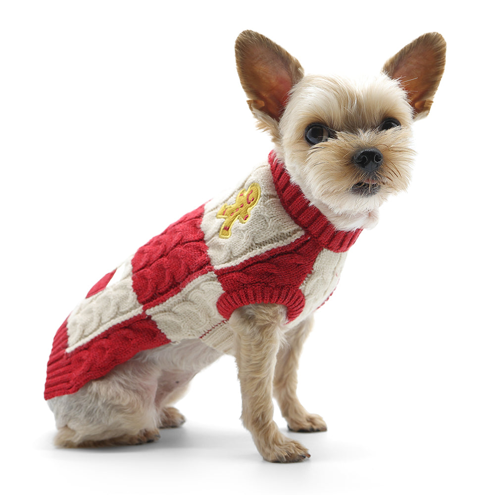 DOGO Holiday Appliques Dog Sweater