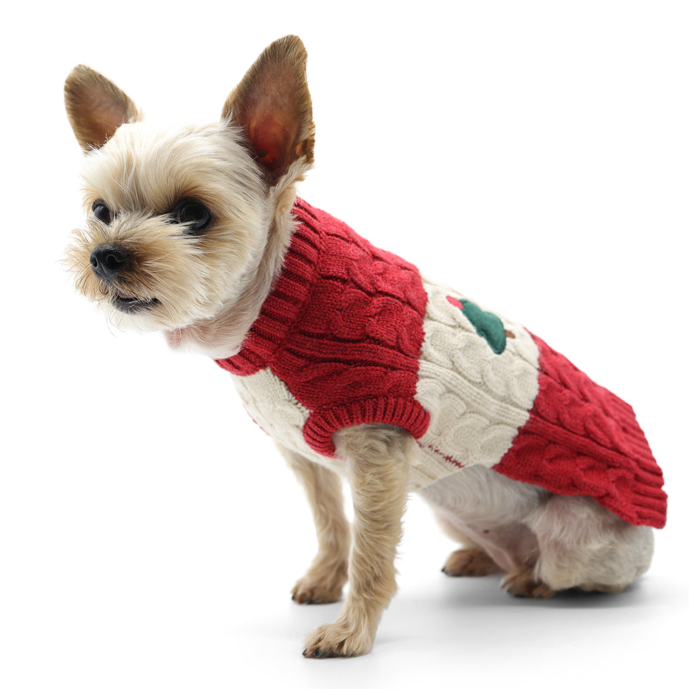 DOGO Holiday Appliques Dog Sweater