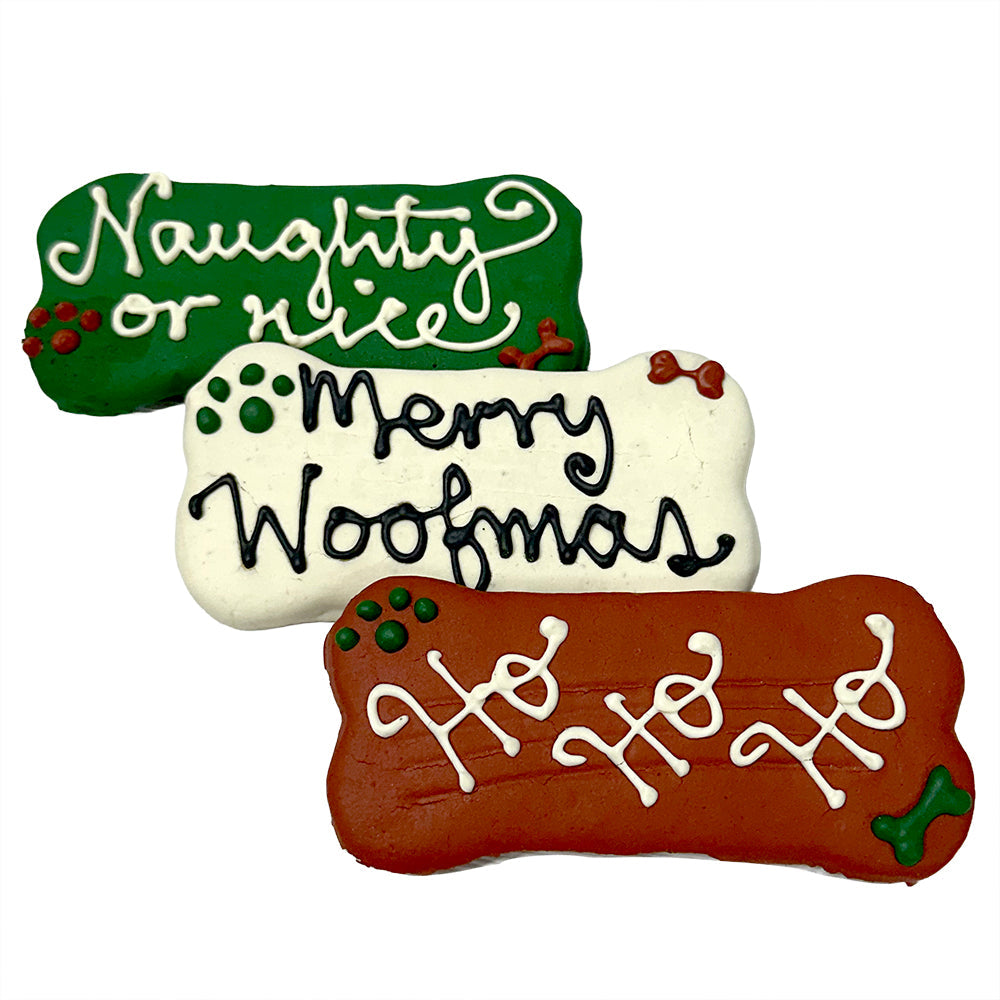Bubba Rose Holiday Bone Dog Treat (Iced Dog Cookie)