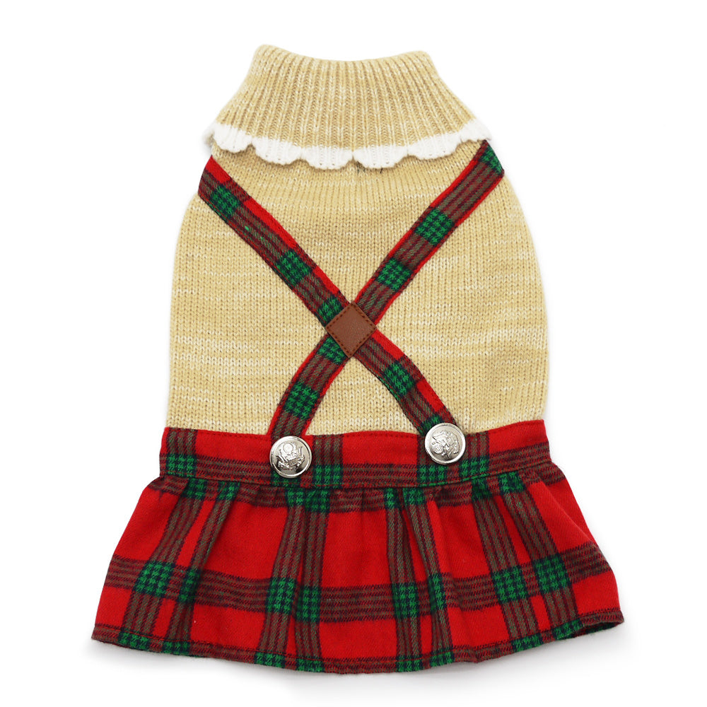 DOGO Holiday Plaid Dog Dress