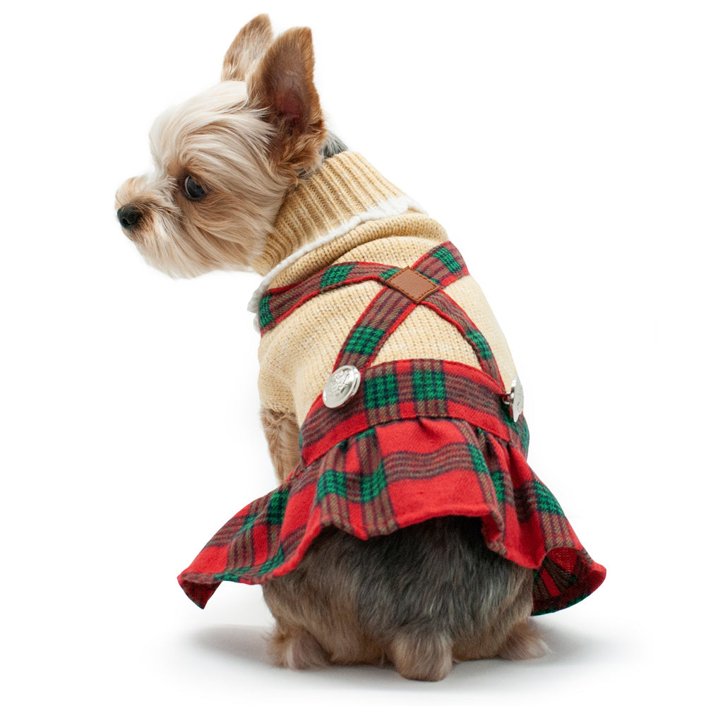 DOGO Holiday Plaid Dog Dress