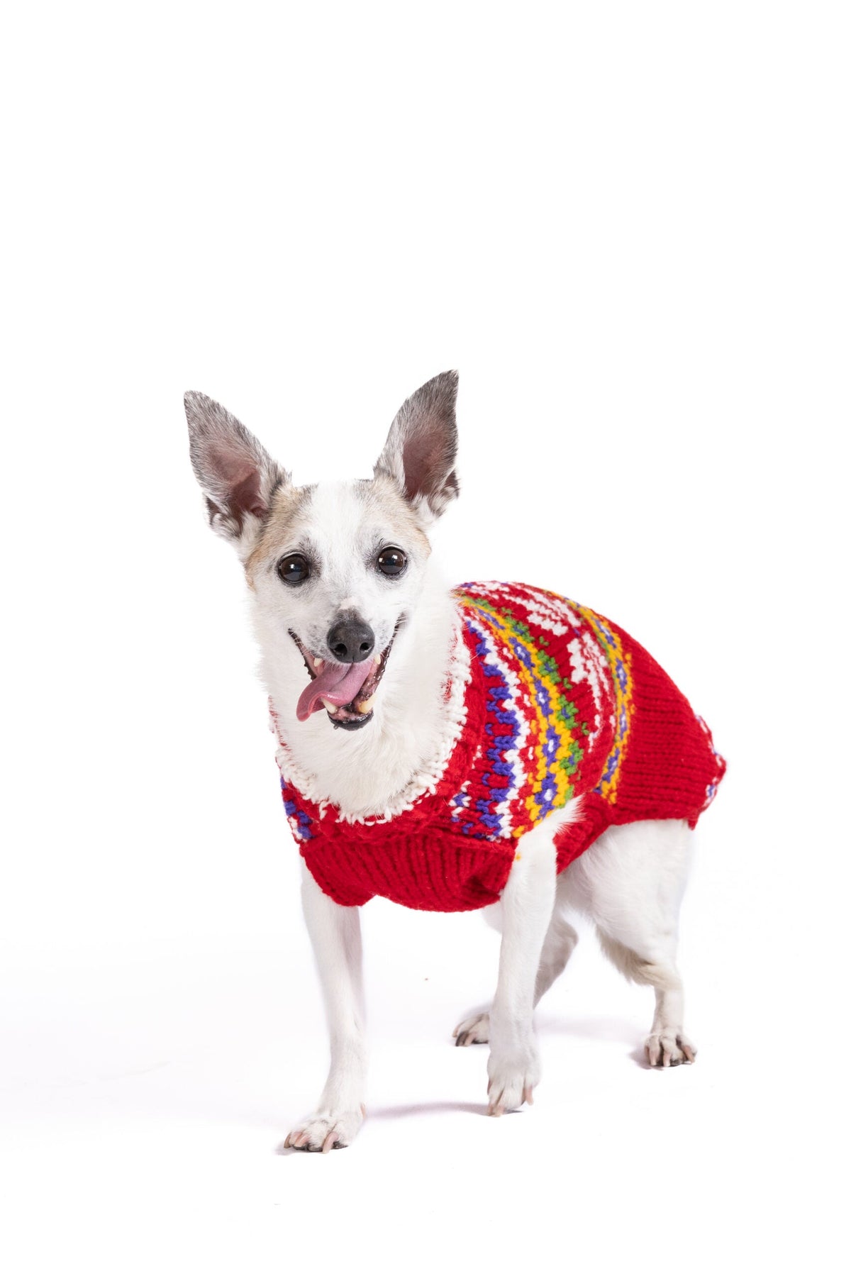 Chilly Dog Jolly Red Wool Dog Sweater