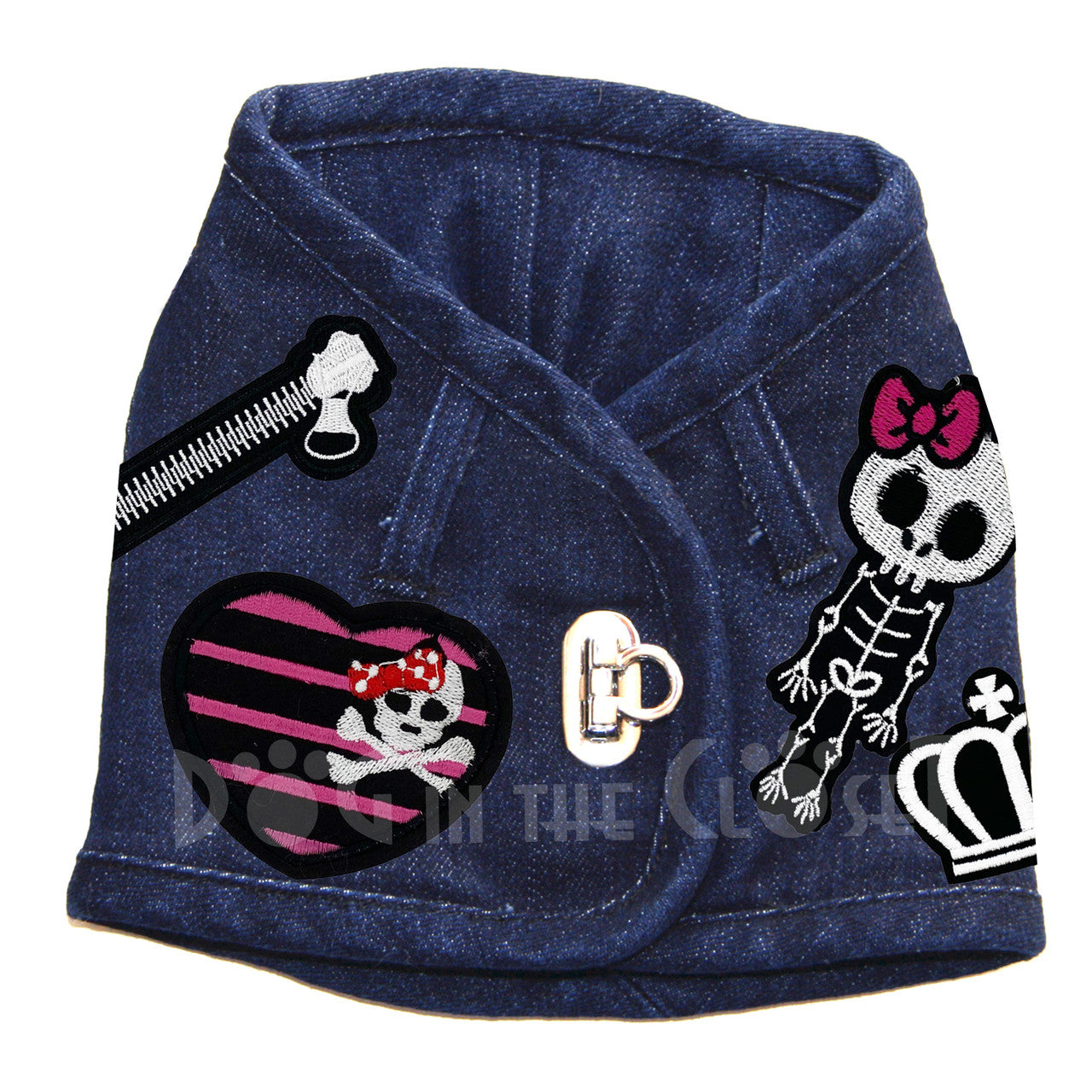 Biker Chick Denim Harness Vest