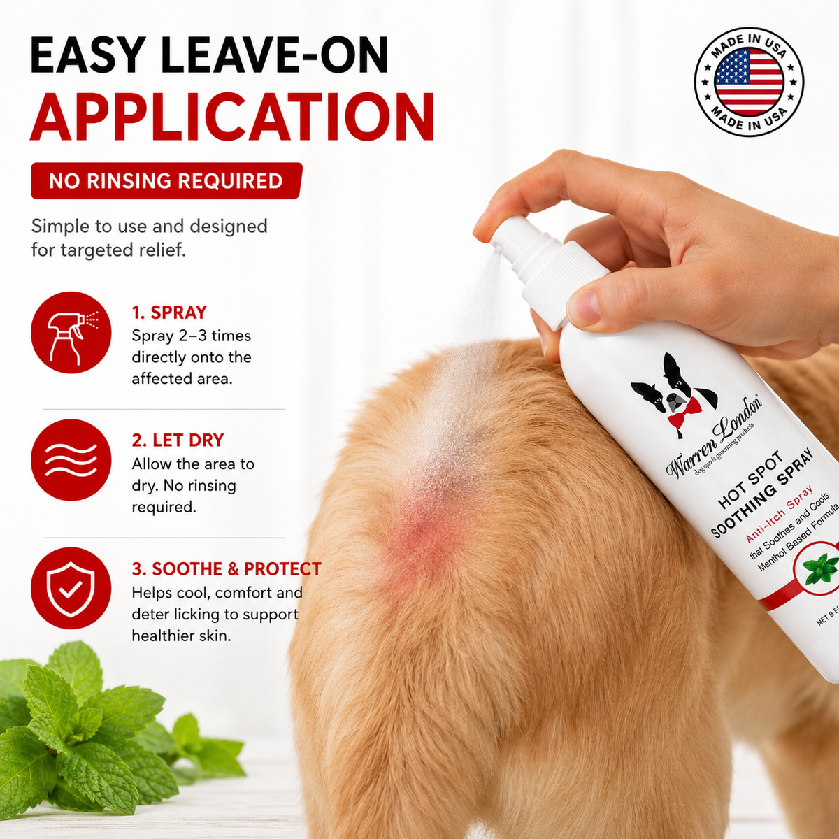 Hot Spot Soothing Spray - Anti Itch Spray That Soothes And Cools | HT Animal Supply