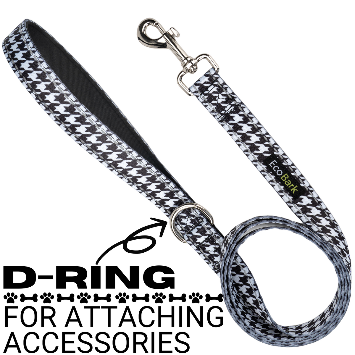 EcoBark – Houndstooth Comfort Grip Padded Dog Leash