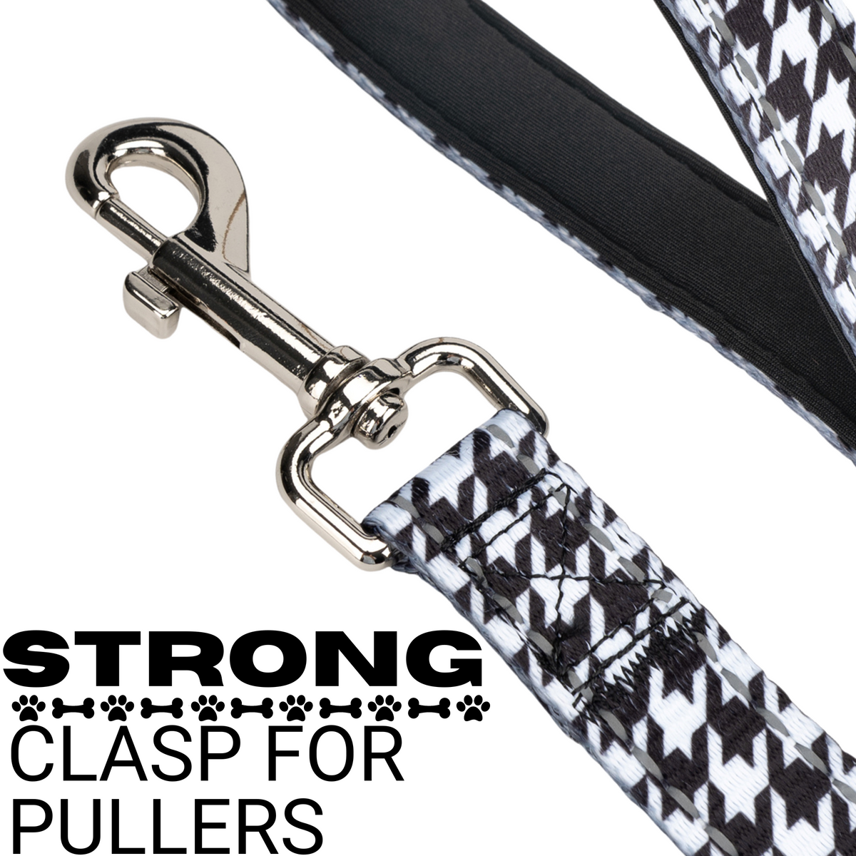EcoBark – Houndstooth Comfort Grip Padded Dog Leash