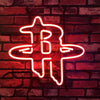 Houston Rockets Basketball Logo Real Glass Neon Sign