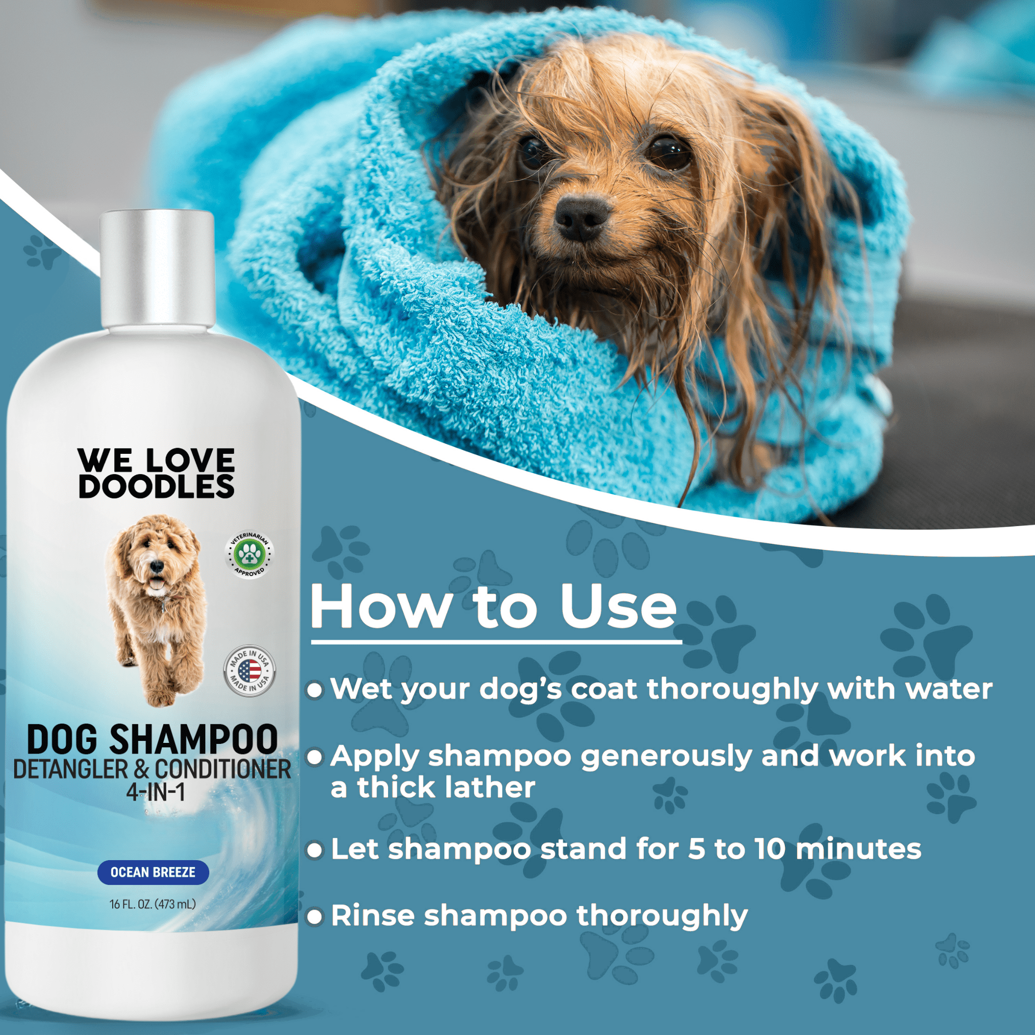 Dog Shampoo Variety Pack - Lavender, Mango & Ocean Breeze