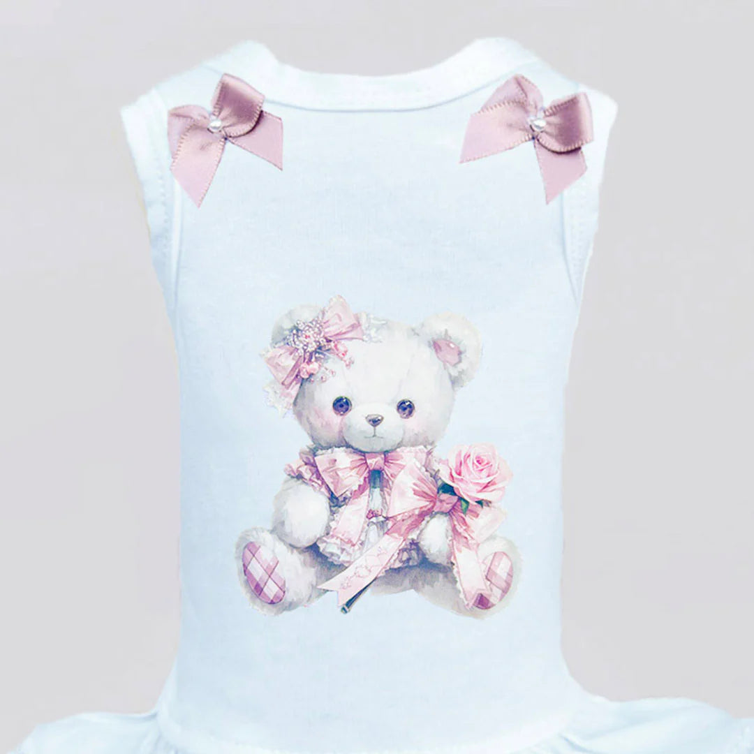 Hello Doggie Hugs x Kisses Faux Fur Satin Dog Dress