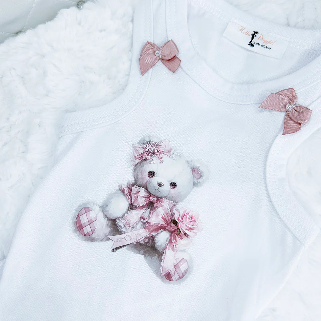 Hello Doggie Hugs x Kisses Faux Fur Satin Dog Dress