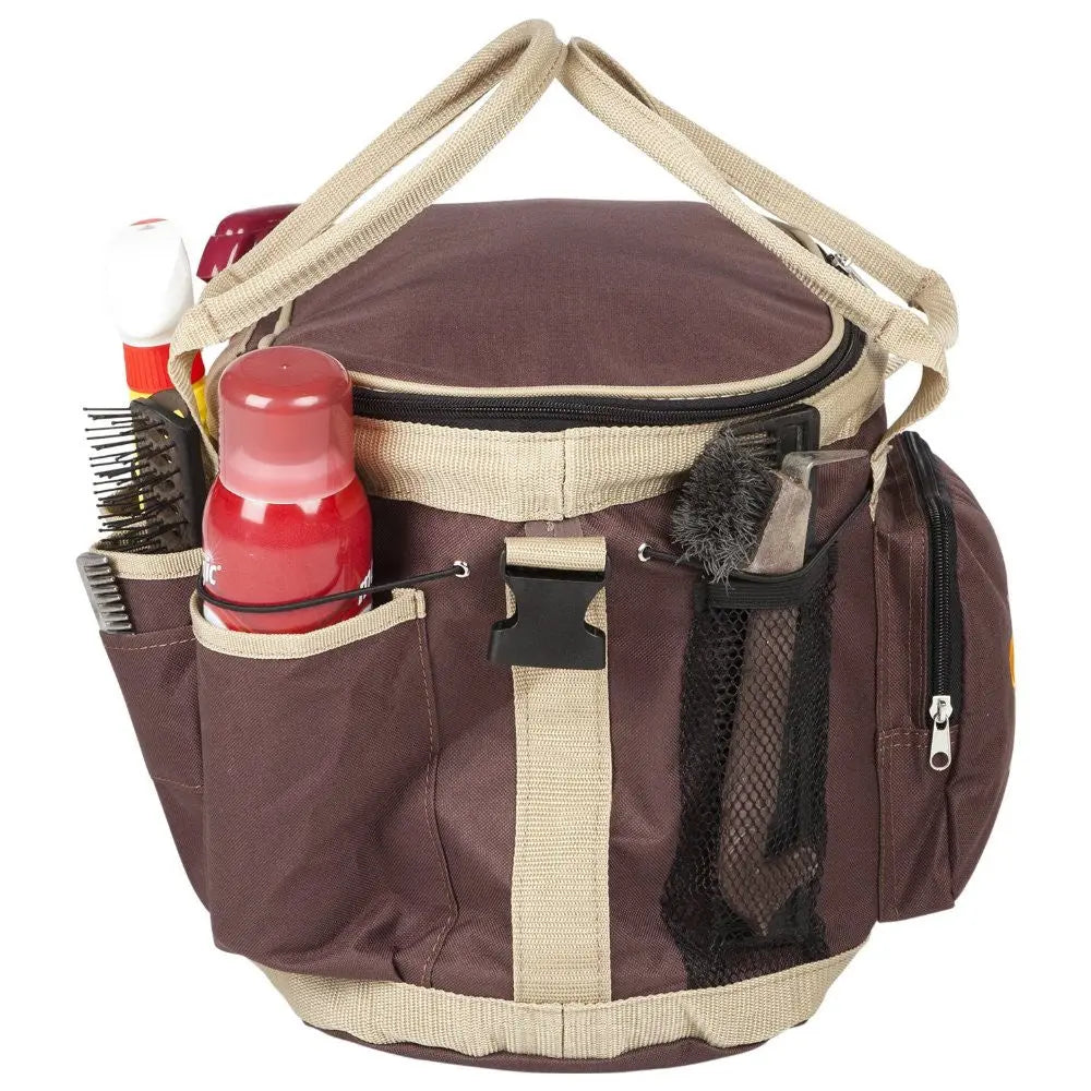 Huntley Equestrian Brown Deluxe Grooming Bag