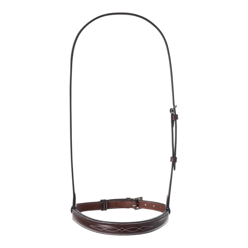 Huntley Equestrian Fancy Stitched Raised Chain Noseband | HT Animal Supply